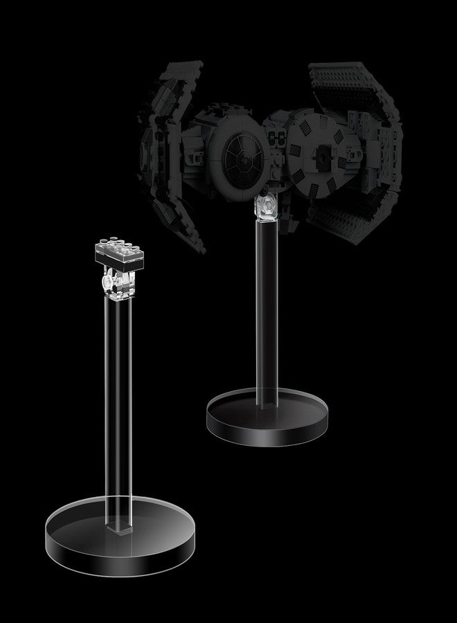 NAOCARD Acrylic Display Stand for Lego 75399 Rebel U-Wing Starfighter Building Set, Transparent Rotating Acrylic Riser Compatible with TIE Bomber 75347, TIE Fighter & X-Wing 7539 - Image 1